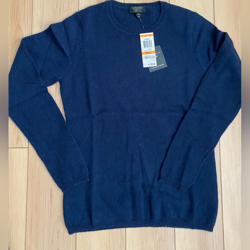 Charter Club Deep Blue Crew Neck Sweater